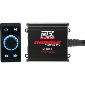 MTX MUD50.2 2-Channel Amplifier+Memphis Audio Bluetooth Rocker Switch Controller