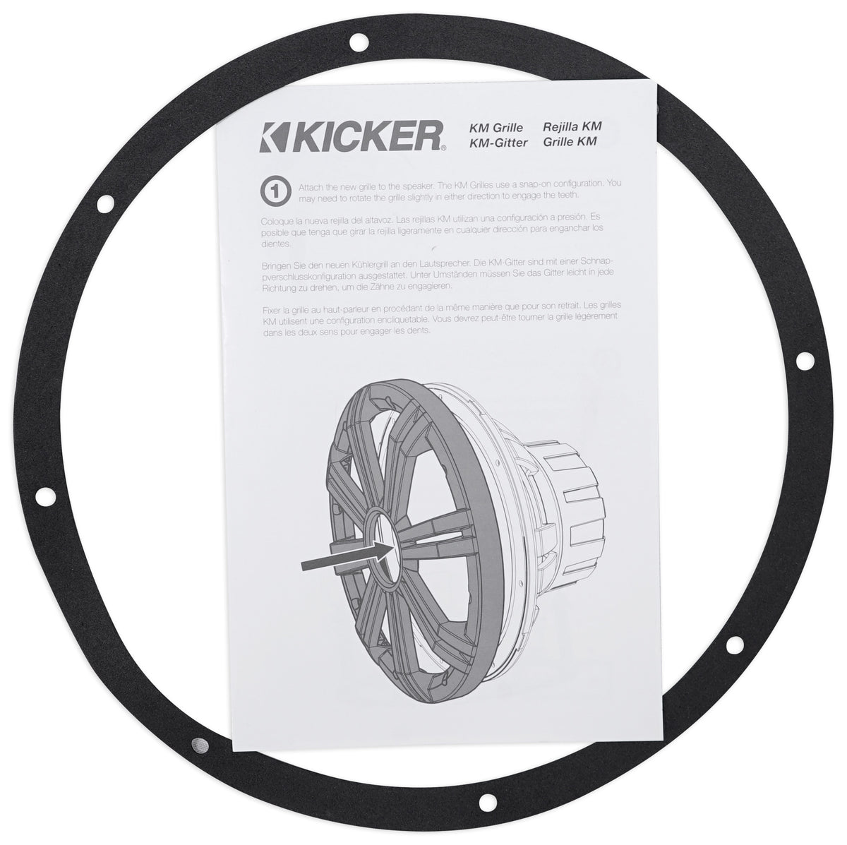 45KM102 10" Marine Subwoofer + White LED Grille