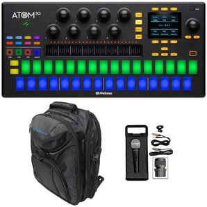 PRESONUS ATOM SQ MIDI USB Ableton DJ Pad Controller+Backpack+Mic+Cable+Case