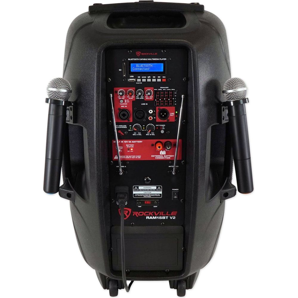 RAM15BT 15" Portable Karaoke System + RGB TV Backlight Bundle