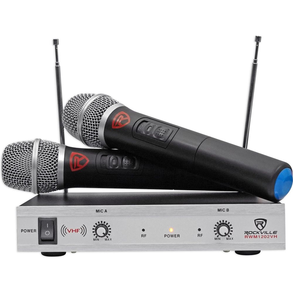 Rockville Bluetooth Home Theater/Karaoke Machine System+(2) Mics+Subs+iPad Stand