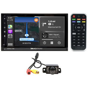 Soundstream VRCPAA-70M 7" Carplay/Android/Bluetooth Car Monitor Receiver+Camera