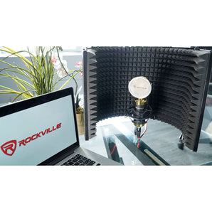 Rockville R-TRACK 2x2 2-Person Podcast Kit w/ RCM02 Microphone+Boom+Headphones