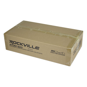 Rockville ATOM S20 4 Channel Bluetooth Amplifier w/Volt Meter+Mic For ATV/UTV