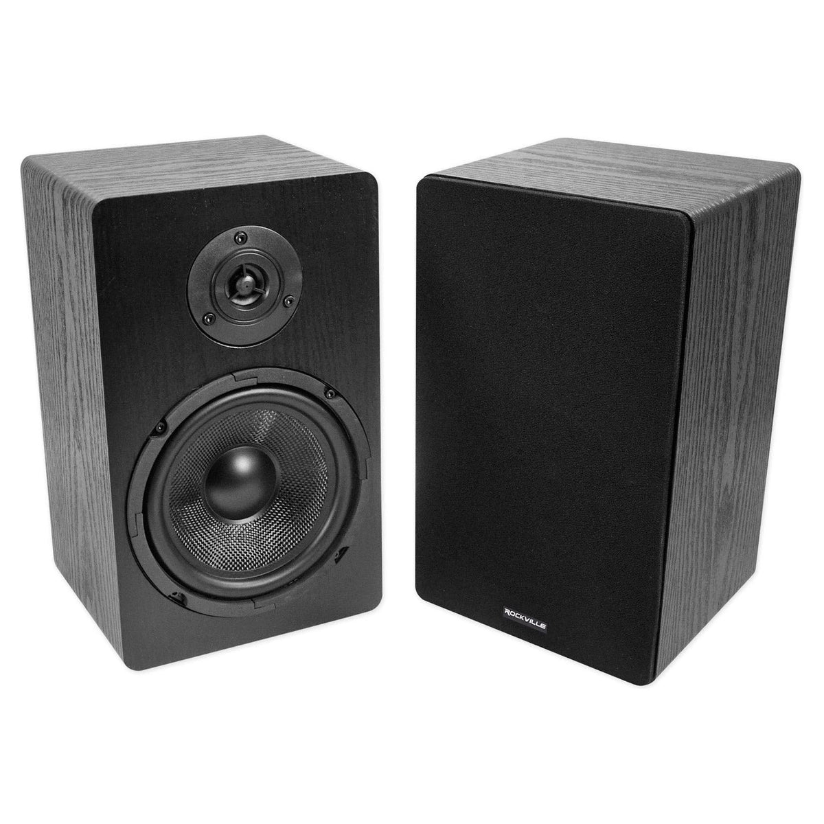 Rockville SINGMIX 5 Bluetooth Home Receiver Amp+(4) 6.5" Bookshelf Speakers