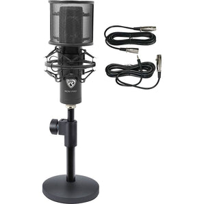 Rockville RCM PRO Studio/Recording Condenser Microphone+Weighted Desktop Stand