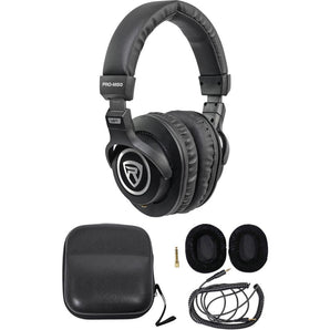 Rockville PRO-M50 Studio Headphones w/ Detachable Coil Cable, Case+Extra Ear Pad