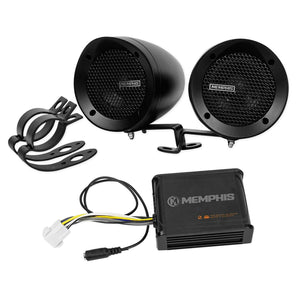 Memphis Audio Motorcycle Audio System Handlebar Speakers For Kawasaki Z900
