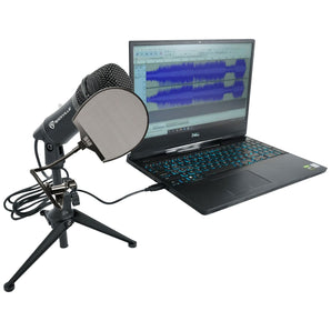 Rockville Z-STREAM USB Condenser Computer Microphone+Stand+Warm Audio Pop Filter