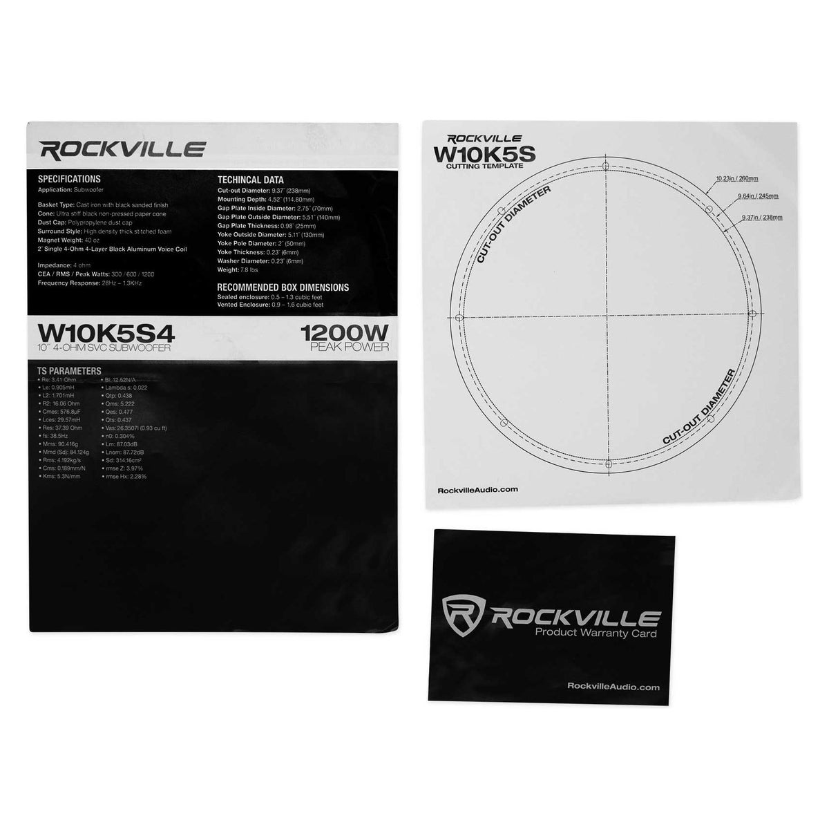 K5 W10K5S4 10" Subwoofer 2-Pack + dB13 Amplifier Bundle