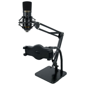 Rockville Solo-Cast USB Recording Studio Microphone Mic+Dual Desktop Stand