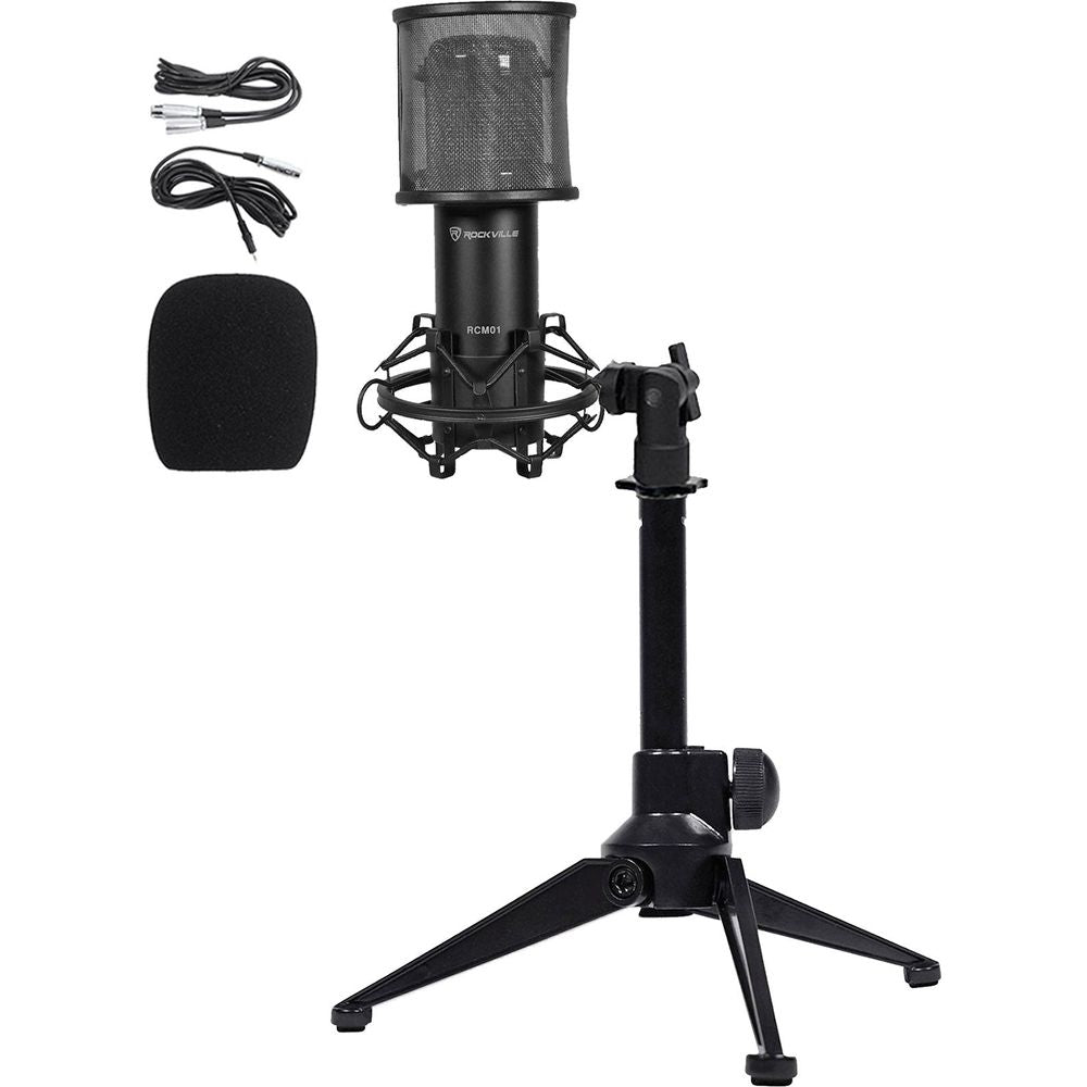 RCM01 PC Gaming Twitch Stream Microphone Mic+Shock Mount+Desk Stand