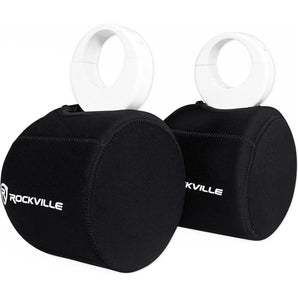 (2) Rockville 5.25" Black Tower Speaker Pods+Waterproof Covers For RZR/ATV/UTV