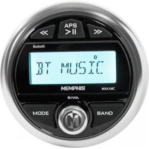 Memphis Audio MXA1MC Marine Bluetooth Receiver+Remote+(4) 8" Wakeboard Speakers