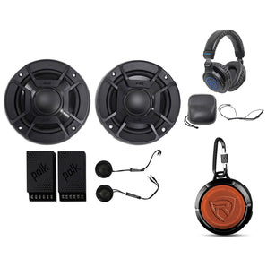 Polk Audio DB5252 5.25" 600w Component Car/Marine/ATV Speakers + Headphones