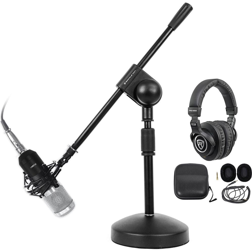 PC Gaming Streaming Twitch Bundle: RCM01 Microphone+Headphones+Stand