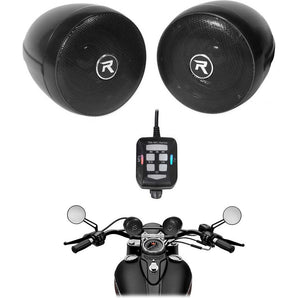 Rockville Bluetooth Motorcycle Speakers For Royal Enfield Classic Stealth Black
