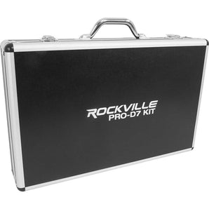 Rockville PRO-D7 KIT 7 Drum Mics w/Kick+Snare+Pencil Microphones+Mackie Monitors