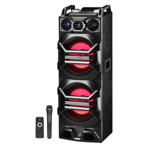 Technical Pro Dual 10" 3000w Home Theater Bluetooth Speakers w/USB/SD/LED+Mic