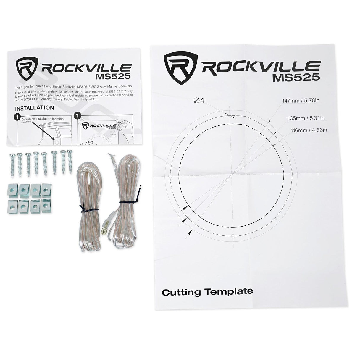(4) MS525B 5.25" 200W Waterproof Hot Tub Speakers In Black