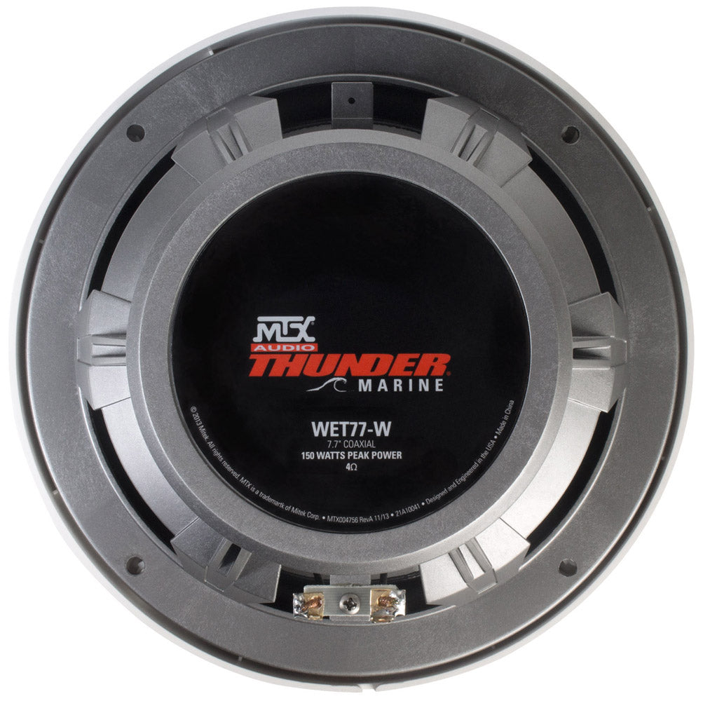 Pair MTX Audio WET77-W 7.7" 300 Watt Marine Boat Coaxial Speakers in White