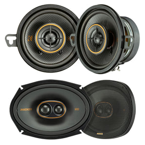 (2) Kicker 47KSC69304 6x9" 3-Way Car Audio Speakers+(2) 47KSC3504 3.5" Speakers