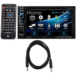 DUAL DV637MB 2-Din 6.2" DVD Bluetooth In-Dash Receiver, USB 6-Band EQ+Aux Cable