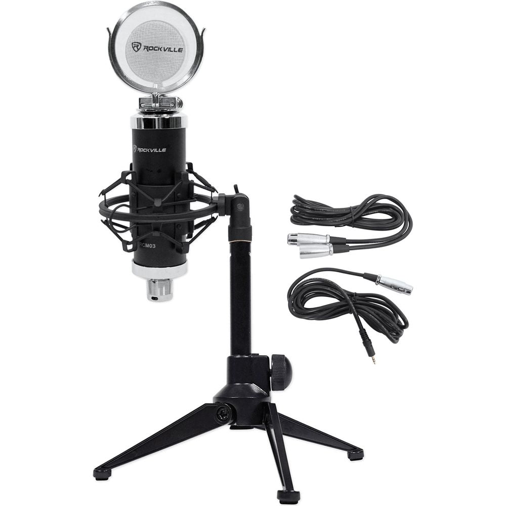 RCM03 PC Gaming Twitch Microphone Streaming Recording Game Mic+Tripod