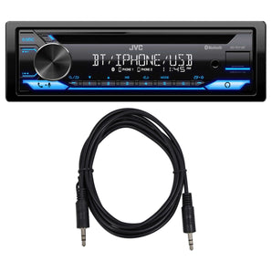 JVC KD-TD71BT Car CD Player Receiver w/Bluetooth/USB/Amazon Alexa+AUX Cable