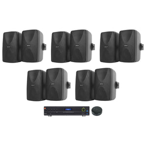 JBL VMA1240 Commercial 70v Mixer/Amplifier+Wifi Receiver+10) Black Wall Speakers