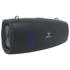 Rockville RPB-KAR Portable Bluetooth Speaker + Karaoke Microphone + Party LED's