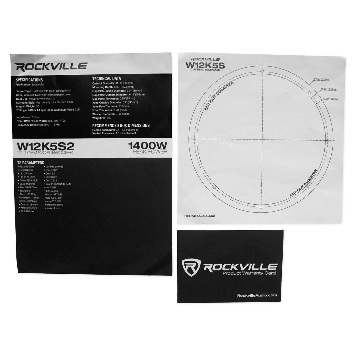 W12K5 12" Subwoofers 2-Pack + KRYPTON-M2 Amplifier Bundle