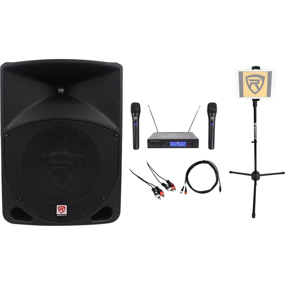 Powered 10" iPad/iPhone/Android/Laptop/T.V. Pro Karaoke Machine/System
