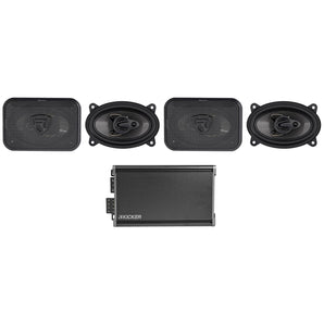 KICKER 46CXA3604T CXA360.4 360w RMS 4-Channel Car Amplifier+(4) 4x6" Speakers