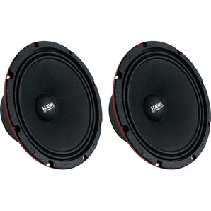 (2) American Bass 600w Hawk-8 8" Midrange Midbass Car Speakers w/ Grills, 4 Ohm