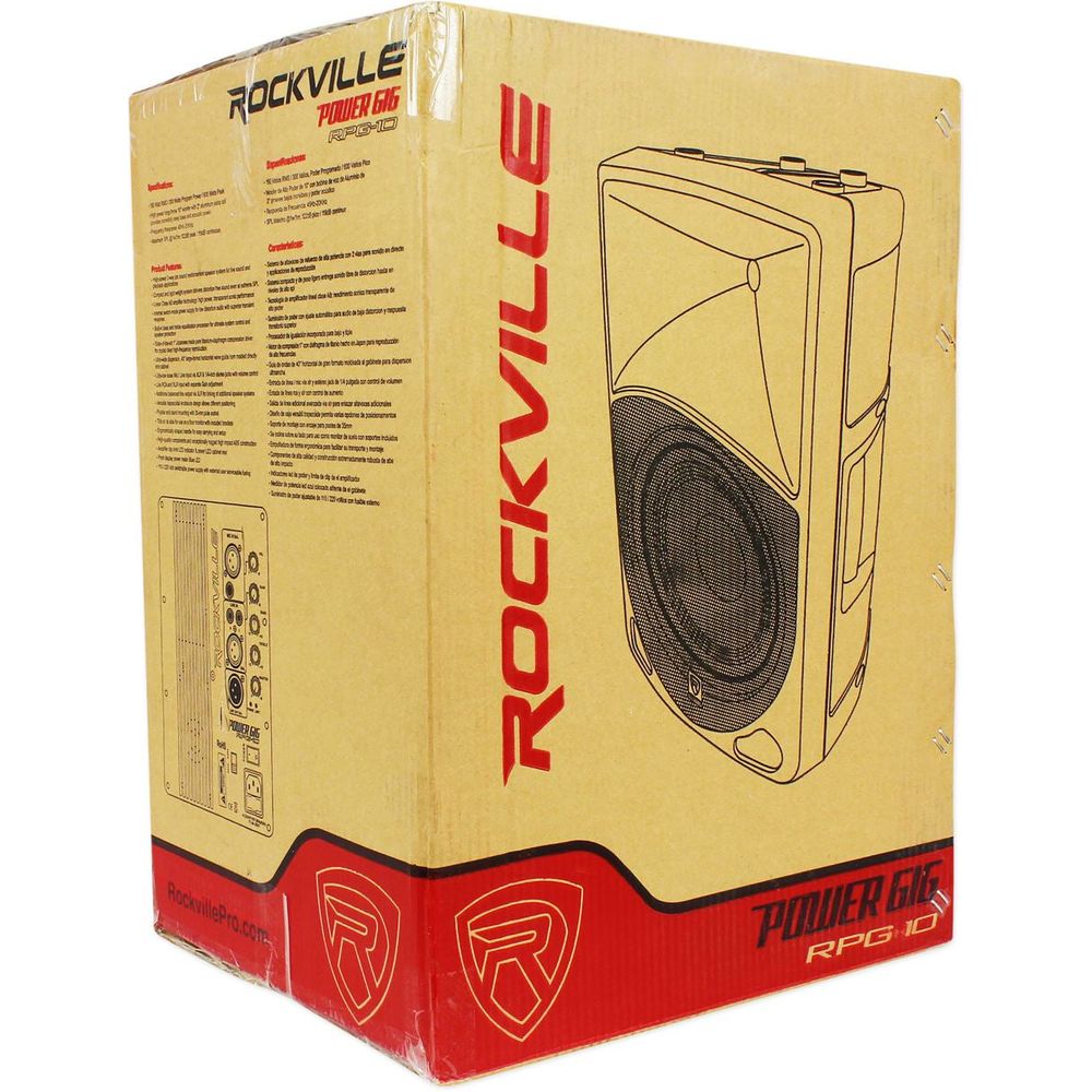 (2) RPG10 10" Powered 600W PA Speakers + (2) Subs + Stands + Cables + Bag