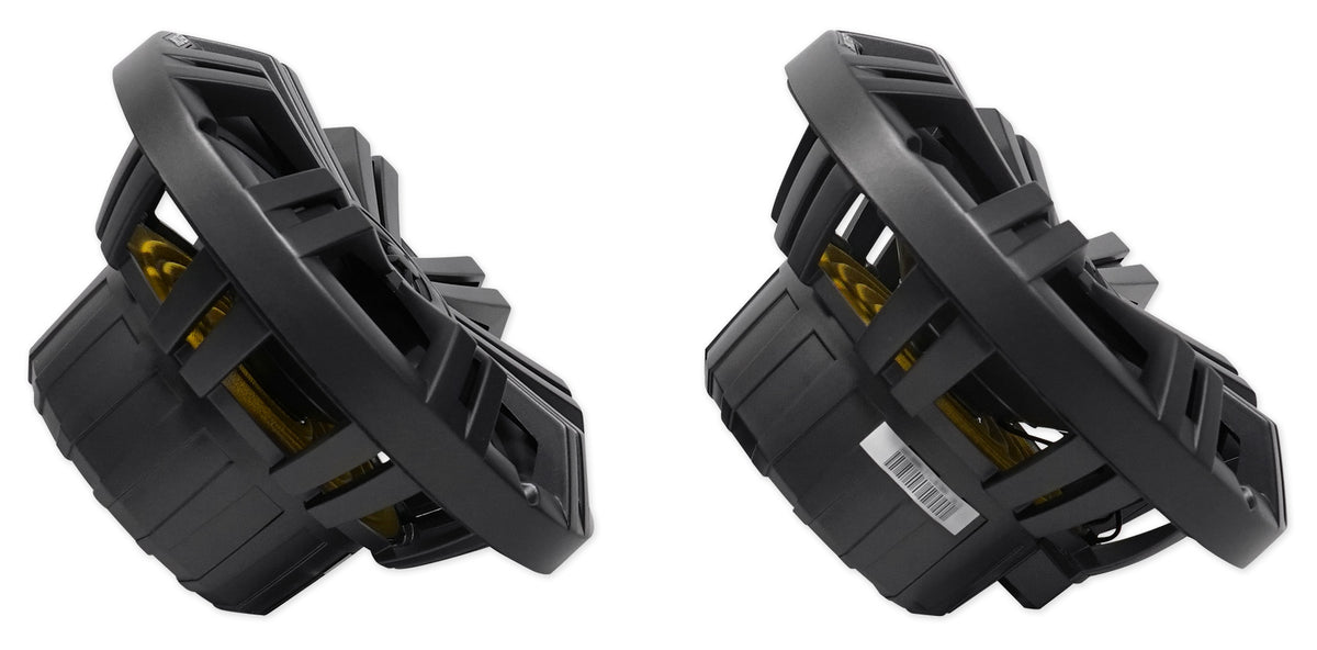 Pair KICKER 45KM84L 8" 600 Watt Marine Boat Wakeboard Tower Speakers w/LED's KM8