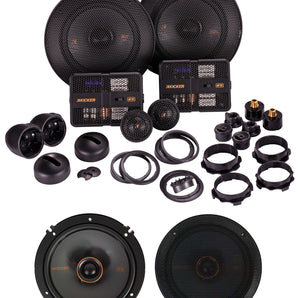 Kicker 47KSS504 5.25" Car Audio Component Speakers+6.5" Coaxial Speakers