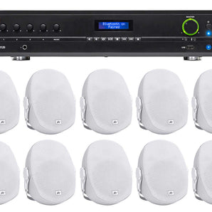 JBL VMA1120 Commercial/Restaurant 120W 70v Bluetooth Mixer/Amplifier+10 Speakers
