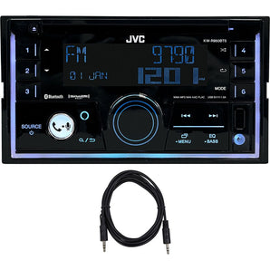 JVC KW-R950BTS Car Stereo CD Player w/Bluetooth/USB/XM Ready/Alexa/EQ+AUX Cable