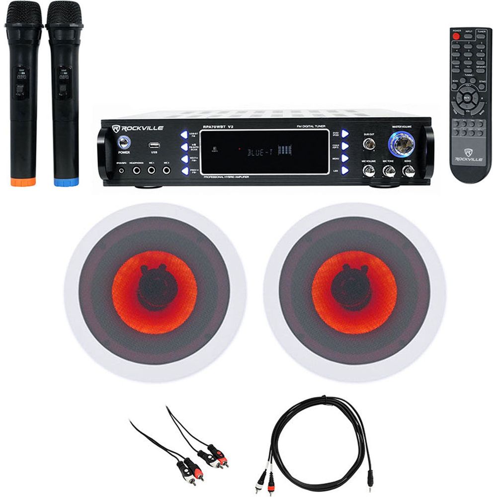 RPA70WBT 2-Pack + HC65‑LED White In‑Ceiling Speakers Bundle