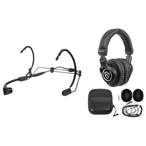AKG C520 L Headset Microphone Vocal Condenser Mic For Presentations + Headphones