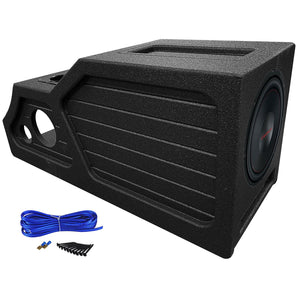 Crunch 12" Subwoofer+Center Console Sub Enclosure For 2014-18 Chevy/GM Crew Cab