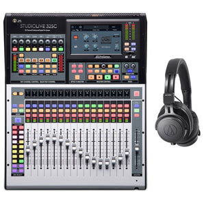 Presonus STUDIOLIVE 32SC 32-Channel/22-Bus Mixer + Audio Technica Headphones
