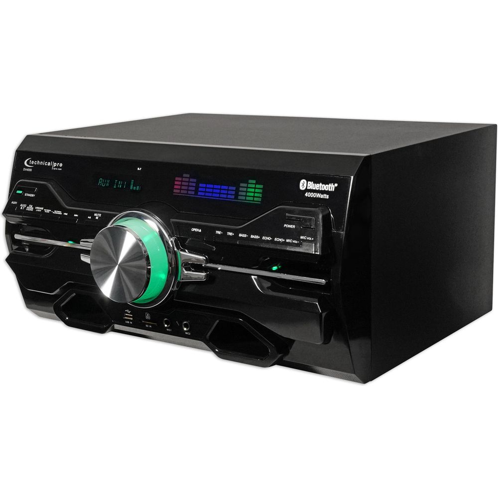 DV4000 4000W Home Theater DVD Receiver w/(6) 5.25" White Ceiling Speakers & Subwoofer