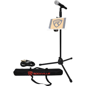 Rockville Pro MIc Kit 1 Metal Microphone+Mic Stand+Bag+Cable+iPad/iPhone Mount