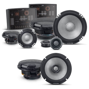 Pair Alpine R2-S65 6.5" 2-Way+R2-S653 High-Resolution Component Car Speakers