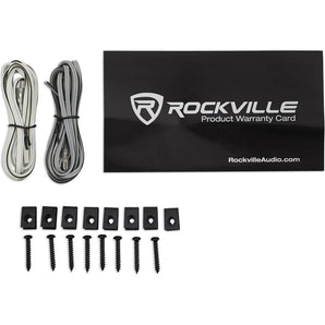 (2) Rockville 5.25" Silver Tower Speakers+Pods+Waterproof Covers For RZR/ATV/UTV
