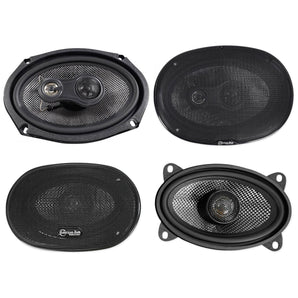 (2) American Bass SQ 6.9 6x9"+SQ 4.6 4x6" Car Speakers w/Neo Swivel Tweeters