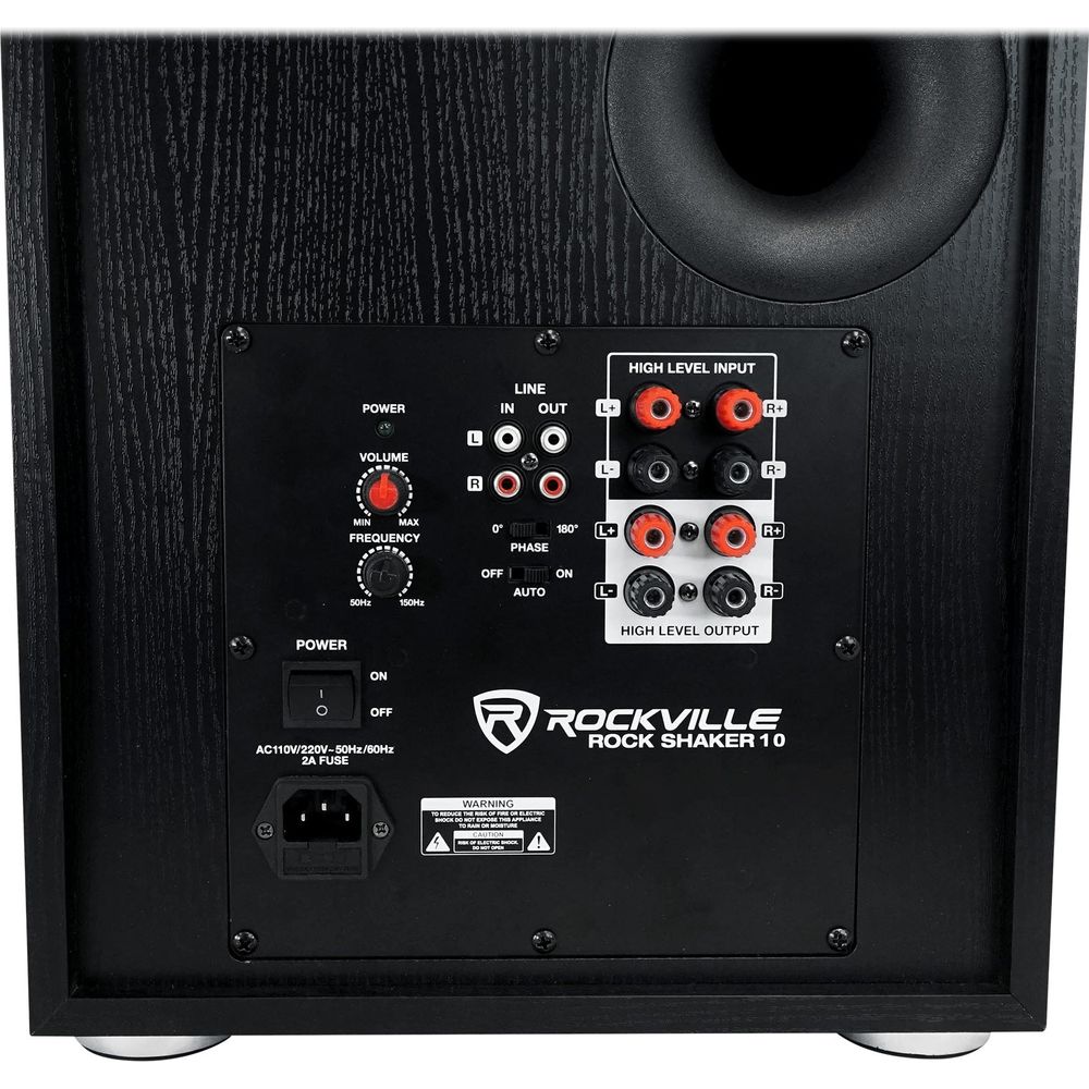 HP5S-8 Black 4-Pack + Rock Shaker 10 Sub Bundle